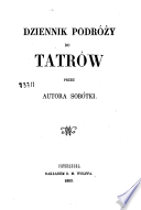 Dziennik podróży do Tatrów