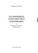 Les amnésiques n'ont rien vécu d'inoubliable