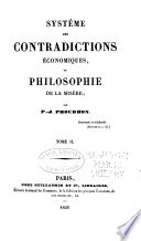 Système des contradictions économiques ou Philosophie de la misère