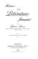 Histoire de la littérature française