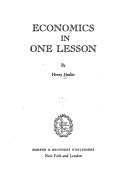 Economics in One Lesson