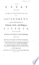 Essay on the First Principles of Government
