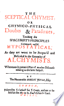 The Sceptical Chymist