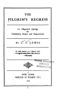 The Pilgrim's Regress