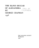 The Blind Beggar of Alexandria