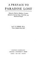 A Preface to Paradise Lost