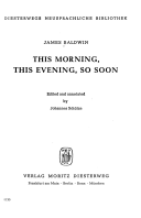 This Morning, This Evening, So Soon