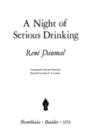 A Night of Serious Drinking