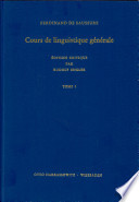 Cours de linguistique générale