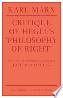 Critique of Hegel's Philosophy of Right