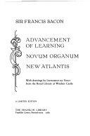 The Advancement of Learning