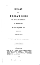 Essays, Moral, Political, and Literary
