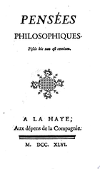 Pensées philosophiques