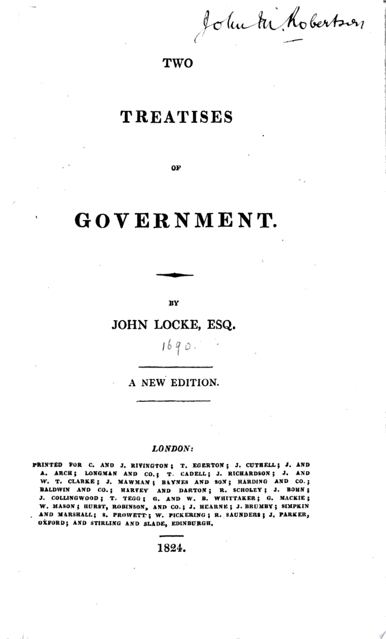 Two Treatises of Government